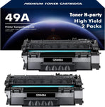 49A Black Toner Cartridge 2 Pack Compatible Replacement for HP 49A Q5949A Q7553A 53A Black Toner Cartridge for HP 1320 P2015 1320tn 1320nw 1320n P2015n P2015d Printer Ink