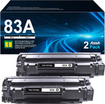 83A Black Toner Cartridges | Work for HP Laserjet Pro M201dw, MFP M127fn, M127fw M225dw, M125nw, Pinter | for HP 83A CF283A Black Toner Cartridge | CF283AD, 2 Black