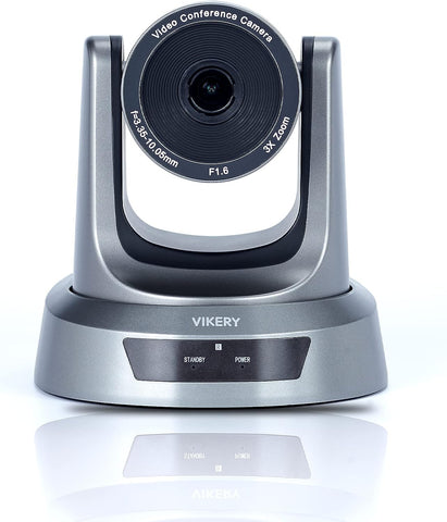 Beantech Vikery Conference 3X Zoom HD Camera with 90 Degree Diagonal Field of View, Flexible Pan and Tilt Controls, Gray (VH3U)
