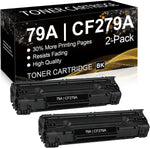 79A Black Toner Cartridge: LVE Compatible CF279A M12a Toner Replacement for HP 79A CF279A Pro M12w, M12a, MFP M26nw, MFP M26a Printer Toner, 2-Pack