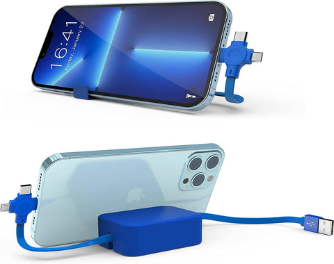 INGCTON 3 in 1 Multi Charging Cable, Retractable USB Charger Cord, iPhone Charger,OTG Adapters,Compatible with All 4-8'' Phones, Like iPhone/Google/Samsung Smart Phone.