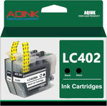 AQINK LC402 High Yield Black Ink Cartridges (2-Pack) Compatible LC402BK LC402 BK Ink Cartridge Replacement for Brother MFC-J5340's/J6540's/J6740's/J6940's Printer, LC402BK