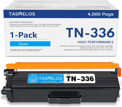 TASMELOS Toner Cartridge 1 Pack TN 336 TN-336 TN336c Compatible Replacement for Brother DCP-9050CDN DCP-9055CDN DCP-9270CDN DCP-L8400CDN MFC-L8600CDW MFC-9460CDN MFC-L8850CDW MFC-L8650CDW Printer