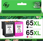 65XXL Ink Cartridge Combo Pack Replacement for HP Ink 65 HP 65XL High Yield Works with HP Deskjet 3755 3772 3700 3722 3752 2600 2622 Envy 5055 5000 5070 5052 5014 Printer (1 Black, 1 Tri-Color)