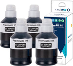 LCL Compatible Ink Bottle Pigment Replacement for Canon GI20 GI-20 GI-20PGBK GI-20BK PIXMA G6020 G5020 G7020 (4-Pack Black)