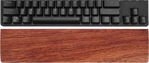 JANKOW Rosewood Keyboard Wrist Rest, Gaming Walnut Keyboard Wrist Pad, Wrist Rest Palm Rest, Hand Pad Holder, Palm Rest for Office and Gaming(Rosewood 1Pc 87Keys)