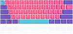 Guffercty kred GTSP PBT Keycaps for 60 Percent Keyboard Keycaps OEM Profile RGB Keycap Set with Key Puller for Cherry MX Switches GK61 Mechanical Gaming Keycaps (Pink)