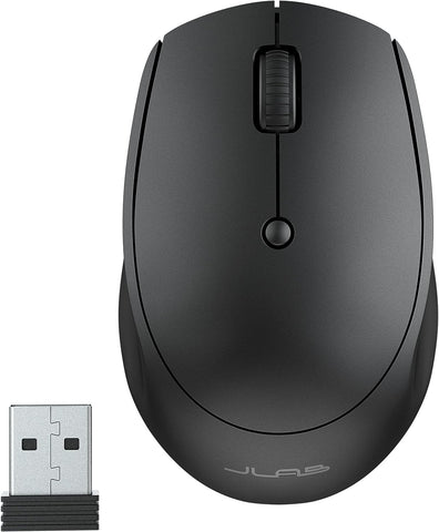 JLab GO Wireless Mouse | Connect Via Bluetooth or USB Wireless Dongle | Multi-Device Toggle | Portable, Ultra-Compact and Lightweight for Work on The Go | Adjustable Tracking | Ergonomic