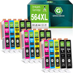 GREENBOX Compatible Ink Cartridge Replacement for HP 564XL 564 XL HP564 for DeskJet 3520 3522 Officejet 4620 Photosmart 5520 6510 6520 7520 (15 Pack)