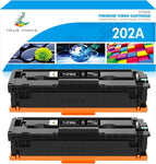 TRUE IMAGE Compatible Toner Cartridge Replacement for HP 202A CF500A 202X CF500X Color Pro MFP M281fdw M281cdw M254dw M254nw M281fdn M280nw M254 M281 202 Toner Ink Printer (Black, 2-Pack)