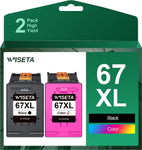 67XL Tri-Color High-Yield Ink Cartridge, Replacement for HP 67XL Ink Cartridges Black/Color Combo Pack | Works with HP DeskJet 1255, 2700, 4100 Series, HP Envy 6000, 6400 Series, 1 Black 1 Tricolor