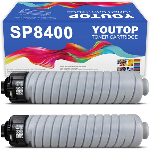 YOUTOP 2PK 821276 Black Toner Cartridge Compatible for Ricoh SP 8400DN Savin SP 8400DN Lanier SP 8400DN