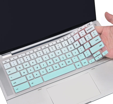 Keyboard Cover for 14" HP Chromebook X360 14c-cc 14c-ca 14c-cc0013dx 14c-cc0047nr 14c-ca0053dx ca0030ca 14ct-cc00, HP Chromebook 14b 14b-na0010nr na0035cl na0010wm na0004na 14b-nb0010nr, Ombre Mint