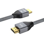 Giryriz 8K 60Hz HDMI Cable 48Gbps 6.6FT/2M, Ultra High Speed HDMI 2.1 Braided Cord, 7680P 8K@60Hz, 4K@120Hz, Compatible with Sony PS5/PS4/Xbox/Apple TV/Fire TV, Grey