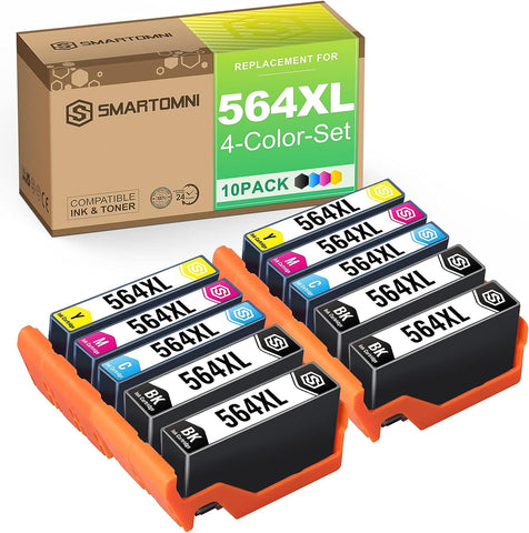 S SMARTOMNI Compatible 564 564XL Ink Cartridge Replacement for HP 564XL 564 XL for HP DeskJet 3520 Officejet 4610 4620 Photosmart 5520 7525 6515 6510 C311a B111a B8500 C6383 (Photo Black not included)