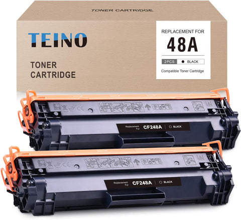 TEINO Compatible Toner Cartridge Replacement for HP 48A CF248A use with HP Laserjet Pro M15W M29W M15A MFP M28W MFP M28 MFP M29 (Black, 2-Pack)