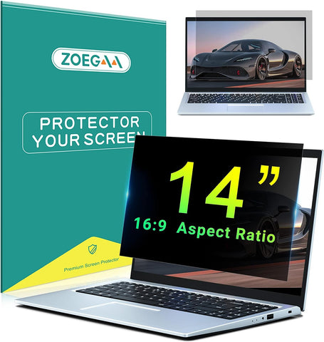 ZOEGAA 14 Privacy Screen Laptop,Removable 16:9 Aspect Ratio Laptop Privacy Screen for 14 inch,Anti Blue Light Computer Monitor Privacy Shield Compatible with Laptop Privacy Screen