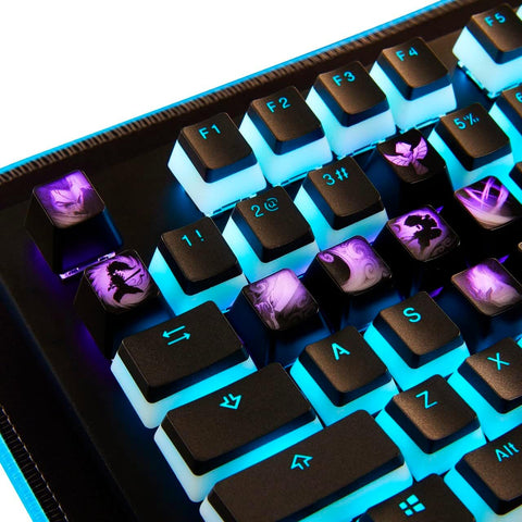 League of Legends Custom Keycaps (Champion Nasus) - Laser Engraved with Each Champion's Portrait, Passive, and Skills. Fit with Any Mechanical Keyboard. League of Legends Gift for Gamers