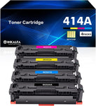 414A Toner Cartridges 4 Pack (with Chip) 414X Compatible Replacement for HP 414A 414X W2020A W2020X Work for HP Color Pro MFP M479fdw M479fdn M454dw M454dn M479 M454 Printer Toner