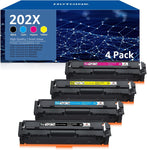 202X Toner Cartridge 4 Pack Compatible Replacement for HP 202X 202A CF500X CF500A Color Pro MFP M281fdw M281cdw M254dw M281fdn 281fdw M254 M281 Toner Printer Cartridges?Black Cyan Magenta Yellow?