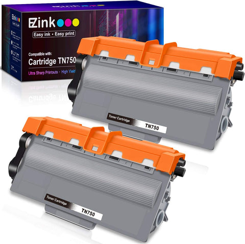 E-Z Ink (TM Compatible Toner Cartridge Replacement for Brother TN750 TN-750 TN720 TN-720 to use with HL-5450DN HL-5470DW HL-6180DW MFC-8710DW MFC-8910DW MFC-8950DW (Black, High Yield, 2-Pack)