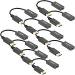 Anbear DisplayPort to HDMI Adapter, Display Port to HDMI Cable(Male to Female) for DisplayPort Enabled Desktops and Laptops Connect to HDMI Displays (10Pack, DP)