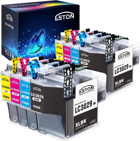 ESTON Compatible LC3029 Ink Cartridge Replacement for Brother LC 3029XXL for MFC-J6535DW MFC-J6935DW MFC-J5830DW MFC-J5930DW MFC-J5830DWXL Printer (2Black 2Cyan 2Magenta 2Yellow, 8-Pack)