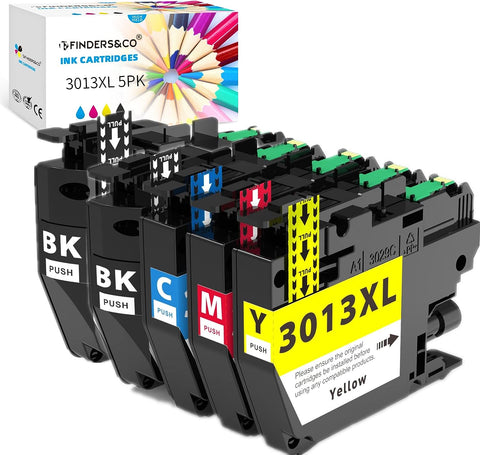 F FINDERS&CO LC3013 Ink Cartridges Replacement for Brother LC 3013 LC-3013 XL LC3011 Ink Use with Brother MFC-J491DW MFC-J497DW MFC-J690DW MFC-J895DW Printer (2BK 1C 1M 1 Y, 5-Pack)