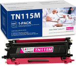 LVE High Yield TN-115 TN115 (TN-115M) Toner Cartridge Compatible Replacement for TN115M Toner Works with MFC-9440CN MFC-9450CDN MFC-9840CDW HL-4040CDW DCP-9040CN DCP-9045CDN Printer, 1-Pack Magenta