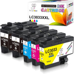 Miss Deer LC3033 BK/C/M/Y Super High Yield Ink Cartridges Compatible Replacement Ink for Brother LC3033 LC3033XXL 3033 Ink,Work for Brother MFC-J995DW MFC-J805DW MFC-J815DW