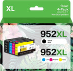 Rohon 952xl Latest Upgrade Compatible Ink Cartridges Combo Pack Replacement for HP 952 XL Ink Cartridges Use with Officejet Pro 7740 8210 8710 8720 8740 8715 7720 8725 8730 (4 Packs)