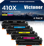 410X 410A Toner Cartridge 4 Pack High Yield Compatible Replacement for HP 410X 410A CF410X Work for HP Color Laserjet Pro MFP M477fnw M477fdw M477fdn M452nw M452dw Printer (Black/Cyan/Magenta/Yellow)