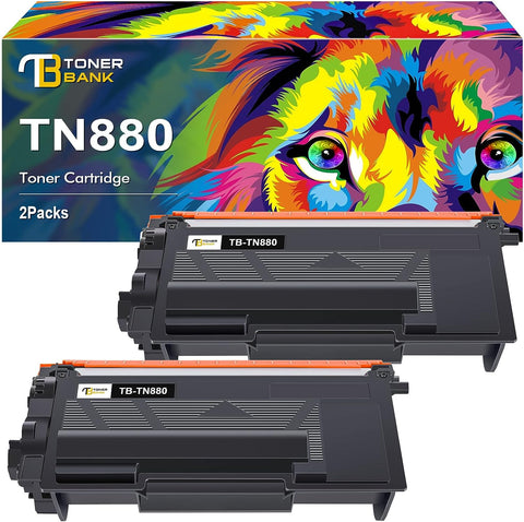 Toner Bank Compatible TN880 TN-880: Toner Cartridge Replacement for Brother TN880 TN 880 HL-L6200DW MFC-L6700DW MFC-L6800DW HL-L6200DWT HL-L6300DW MFC-L6900DW Super High Yield Printer (Black, 2-Pack)