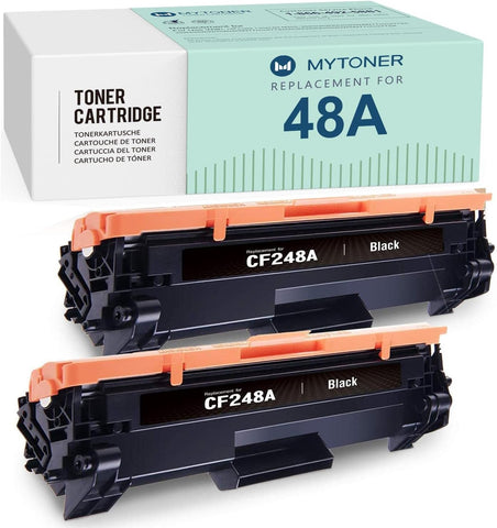 48A CF248A-MYTONER Compatible Toner Cartridge Replacement for HP 48A CF248A M15w M29w M31w Printer Ink(Black, 2-Pack)