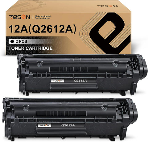 TESEN Compatible Toner Cartridge Replacement for HP 12A Q2612A Toner Black for HP 1010 1012 1018 1020 1022 1022N 3015 M1005 M1319F Canon D420 D450 D480 MF4150 MF4350D MF4370DN Printer 2-Pack