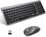 MEANHIGH Wireless Keyboard and Mouse Combo, 2.4G Cordless Mouse and Keyboard Set with Numeric Keypad, Ultra-Slim, Compact, Quiet, Full Size for Windows, Mac, Computer, Desktop, PC, Notebook, Laptop