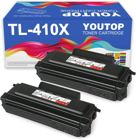 YOUTOP 2PK TL-410X TL410X Black High Capacity Tone Cartridge Compatible for P3010DW P3012DW P3300DN P3302DN M6800FDW M6802FDW M7100DW M7102DN M7202FDW