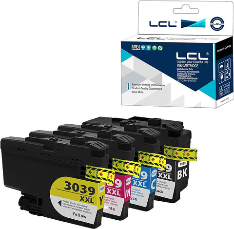 LCL Compatible Ink Cartridge Pigment Replacement for Brother LC3039 XXL LC3039XXL LC3039BK LC3039C LC3039M LC3039Y MFC-J5845DW MFC-J5945DW MFC-J6945DW MFC-J6545DW (4-Pack Black Cyan Magenta Yellow)