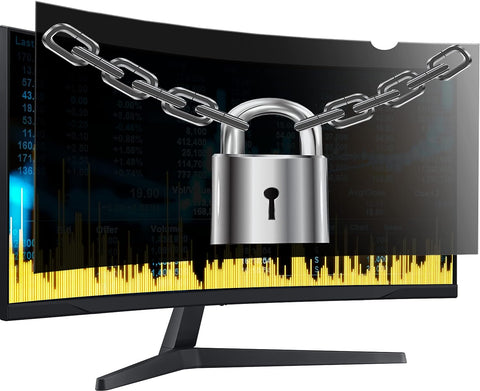 ZYY 34 Inch(diagonal) Computer Privacy Screen Filter (31 1/2 × 13 1/8) With Anti Glare,Blocks 96% UV,Anti Scratch Privacy Screen Protector Film 21:9 Aspect Ratio For Desktop Computer Monitor