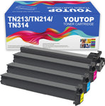 YOUTOP 4PK TN-213 TN-214 TN-314 TN213 TN214 TN314 Toner Cartridge Compatible for Konica Minolta bizhub C200 C203 C253 C353