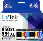 LxTek Compatible Ink Cartridge Replacement for HP 950XL 951XL 950 XL 951 XL to use with OfficeJet PRO 8600 8610 8620 8630 8100 8625 8615 276dw, 8 Pack (2 Black|2 Cyan|2 Magenta|2 Yellow)