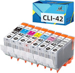 Compatible CLI-42 Ink Cartridges Replacement for Canon CLI-42 CLI42 Pixma PRO-100 Ink Work for Pixma Pro100 Printer, (8 Combo Pack, C42BK C42C C42M C42Y C42PC C42PM C42GY C42LGY)