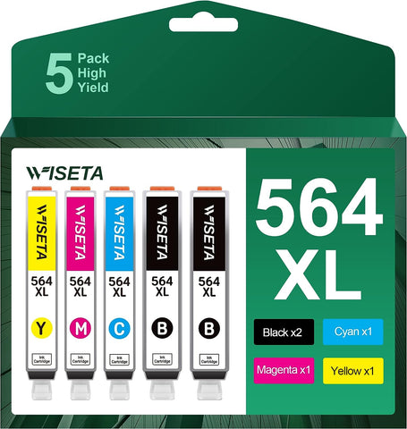 564 564XL Ink Cartridges Replacement for HP 564XL 564 Ink Cartridges Combo Pack| Works with DeskJet 3500; OfficeJet 4620; PhotoSmart B8550, C6300, D5400, D7560, 5510, 5520, 6510, 6520, 7510, 7520