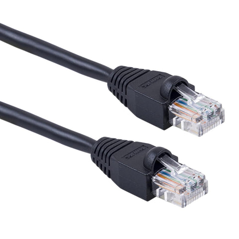 PHILIPS Ethernet Cable 50 ft. (15.2m) Cat5e Cat5 RJ45, Up to 100Mbps, for Router, Modem, Black, SWN7114A/27