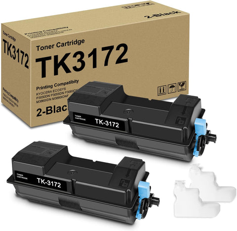 TK3172 TK-3172 1T02T80US0 (2 Pack Black) Toner Cartridge Compatible with Kyocera ECOSYS P3050dn P3055dn P3060dn M3860idn M3860idnf Printer