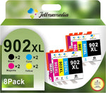 902XL Compatible Ink Cartridge for 902 XL with HP OfficeJet 6978 6971 6970 6968 6966 6964 6962 6960 6958 6950 Printer 8-Pack