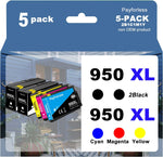 950XL 951XL Replacement for HP 950 951 Ink cartridges Combo Pack for OfficeJet Pro 8100 8600 8610 8615 8625 8640 251DW 276DW 271DW 5pack(2 Black, 1 Cyan, 1 Magenta, 1 Yellow)