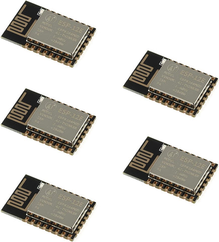 JESSINIE 5Pcs ESP-12E ESP8266 WiFi Wireless Transceiver ESP-12E WiFi Module Development Board ADC LWIP AP+STA for Arduino