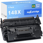 myCartridge 148X Toner Cartridge 1 Pack?with chip? Compatible Replacement for HP 148X 148A W1480X W1480A Toner Cartridge Black High Yield for HP Pro 4001dw 4001dn 4001n MFP 4101fdw 4101fdn Printer