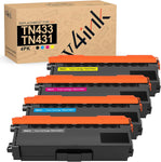 v4ink Compatible TN-433 TN-431 Toner Cartridge Replacement for Brother TN433 TN431 TN433BK to use with Mfc-L8900Cdw Mfc-L8610Cdw Hl-L8260Cdw Hl-L8360Cdw Hl-L8360Cdwt Hl-L9310CDW (Color Set)